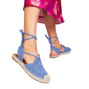 Sandale din textil impletite RELIS Bleu