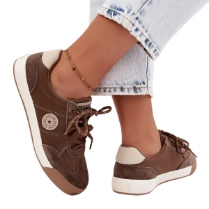 Sneakersi din piele naturala AMPARO Brown - Img 3