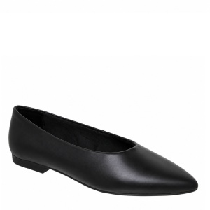 Balerini din piele naturala INES Black