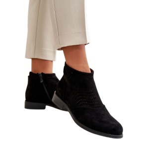 Botine din piele ecologica MIRAY Black - Img 2