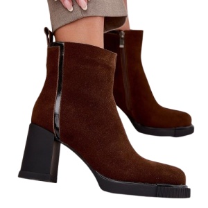 Botine din piele naturala BELINA Brown - Img 2
