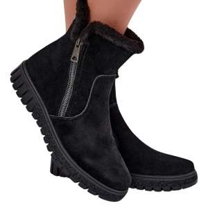 Cizme din piele naturala LUCIANA Black - Img 2