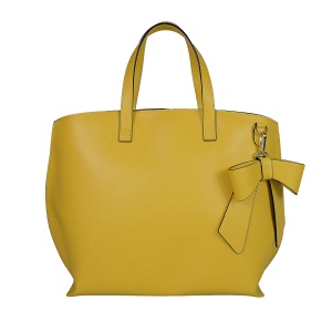 Geanta din piele naturala CARMEN Yellow