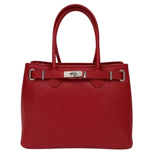 Geanta din piele naturala FLEUR Red