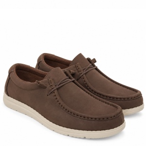 Mocasini din piele intoarsa ELYS Brown