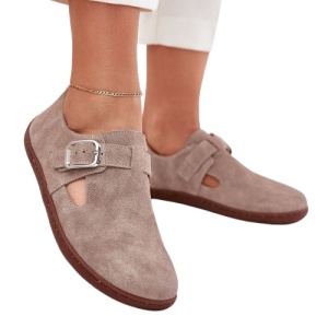 Pantofi din piele naturala BAREFOOT Nude - Img 2