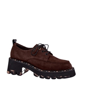 Pantofi din piele naturala BEGONA Brown