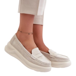 Pantofi din piele naturala DORA Nude