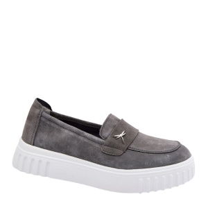 Pantofi din piele naturala NAIARA Grey