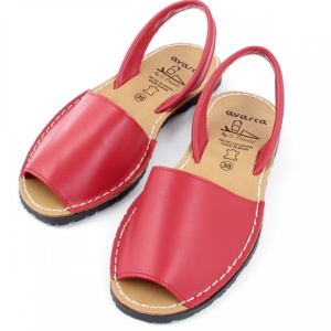 Sandale din piele AVARCA CLASIC Red - Img 5