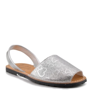 Sandale din piele AVARCA Hearts Silver - Img 2