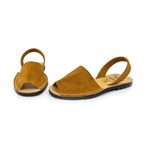 Sandale din piele AVARCA NUBUCK Camel - Img 6