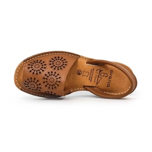 Sandale din piele AVARCA RAY Wedge Camel - Img 5