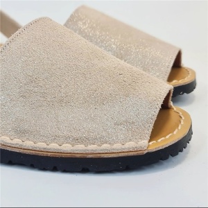 Sandale din piele AVARCA SAND BEIGE - Img 4