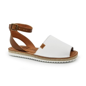 Sandale din piele naturala AVARCA ANKLE White - Img 2