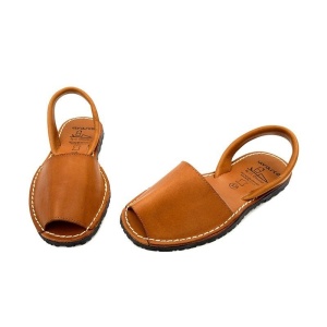 Sandale din piele naturala, AVARCA COLOUR POP Camel - Img 3