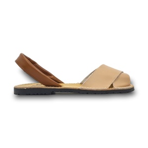 Sandale din piele naturala, AVARCA CROSS Beige - Img 5