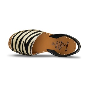 Sandale din piele pony, AVARCA Zebra White - Img 2