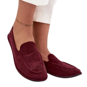Balerini din piele sintetica MARLA Burgundy - Img 2