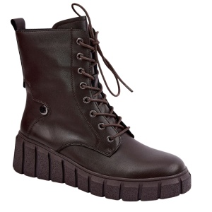 Bocanci din piele naturala CLARA Brown