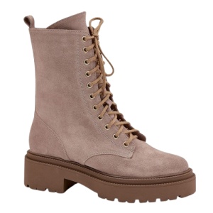 Bocanci inalti din piele naturala DIANDRA Beige