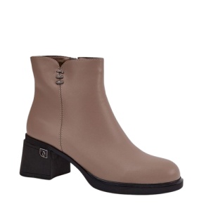 Botine din piele naturala DALMA Taupe