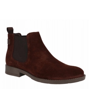 Botine din piele naturala JUANA Brown