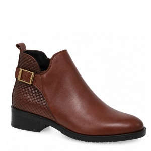Botine din piele naturala TATIANA Camel