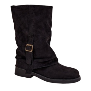 Cizme din piele ecologica DINALA Black - Img 2