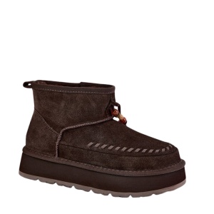 Cizme imblanite din piele naturala OFELIA Brown