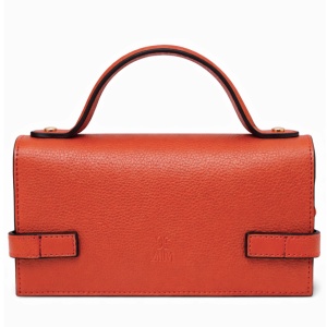 Geanta din piele naturala IVY Orange - Img 2