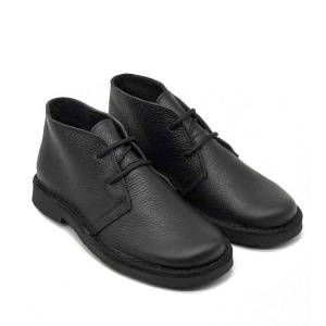 Ghete din piele naturala RAMONE All Black