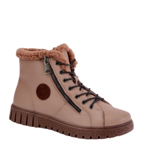 Ghete din piele naturala VALENTINA Beige