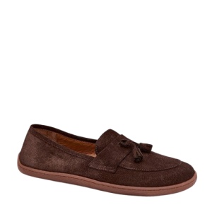 Pantofi din piele naturala BAREFOOT Fringe Brown