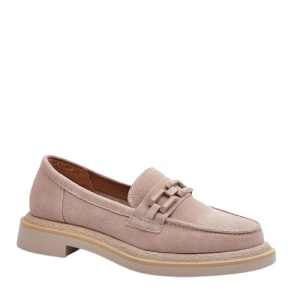 Pantofi din piele naturala BLANCA Beige - Img 2