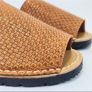 Sandale din piele AVARCA GRAIN CAMEL - Img 3
