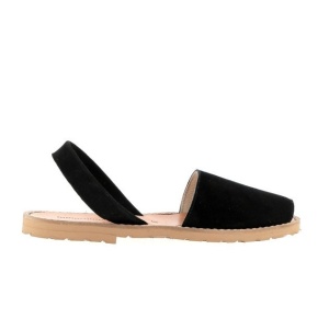 Sandale din piele MINORQUINES Nubuck Black - Img 2