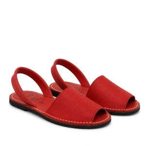 Sandale din piele naturala, AVARCA COLOUR POP Red