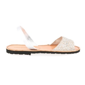 Sandale din piele naturala MINORQUINES Caleta Glitter Beige - Img 2