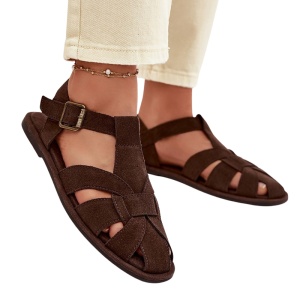 Sandale din piele naturala MIRELA Brown - Img 2