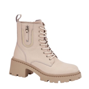 Bocanci din piele naturala REKA Beige