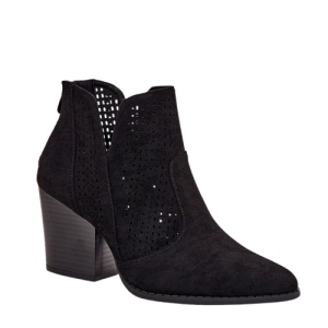 Botine din piele ecologica CARMINA Black