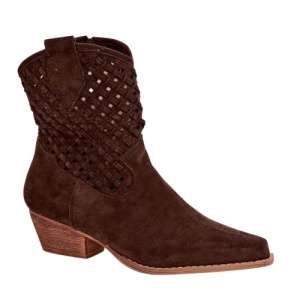 Botine din piele ecologica NURIA Brown