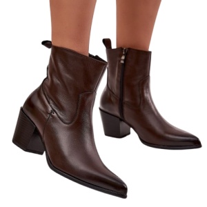 Botine din piele naturala RIGA Brown - Img 2
