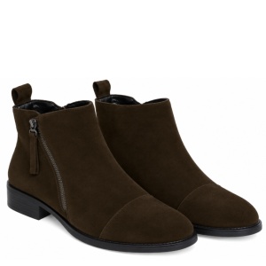 Botine din piele naturala SOL Brown