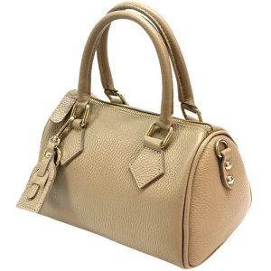 Geanta din piele naturala MAELIS Beige - Img 2