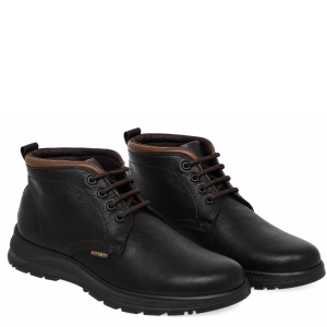 Ghete din piele naturala MOVIL Black