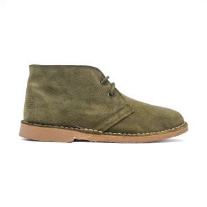 Ghete imblanite din piele intoarsa DIGO Khaki - Img 4