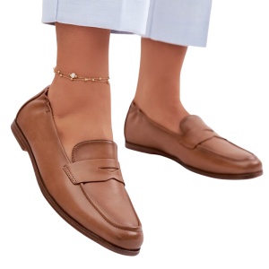 Pantofi din piele naturala LETICIA Camel
