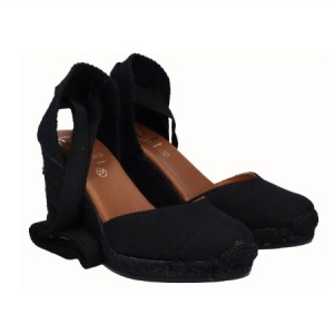 Sandale din in si piele LINA Black - Img 2